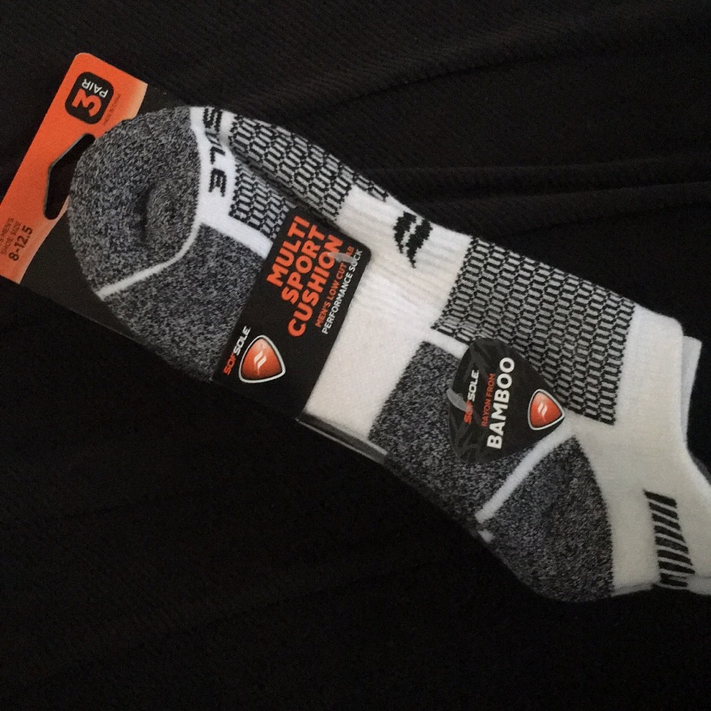 Multi sport cushion low cut socks 3 pair set